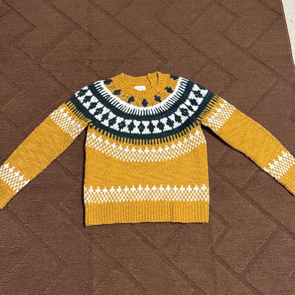 Lucky Brand Wool Blend Bold Fair Isle Sweater
